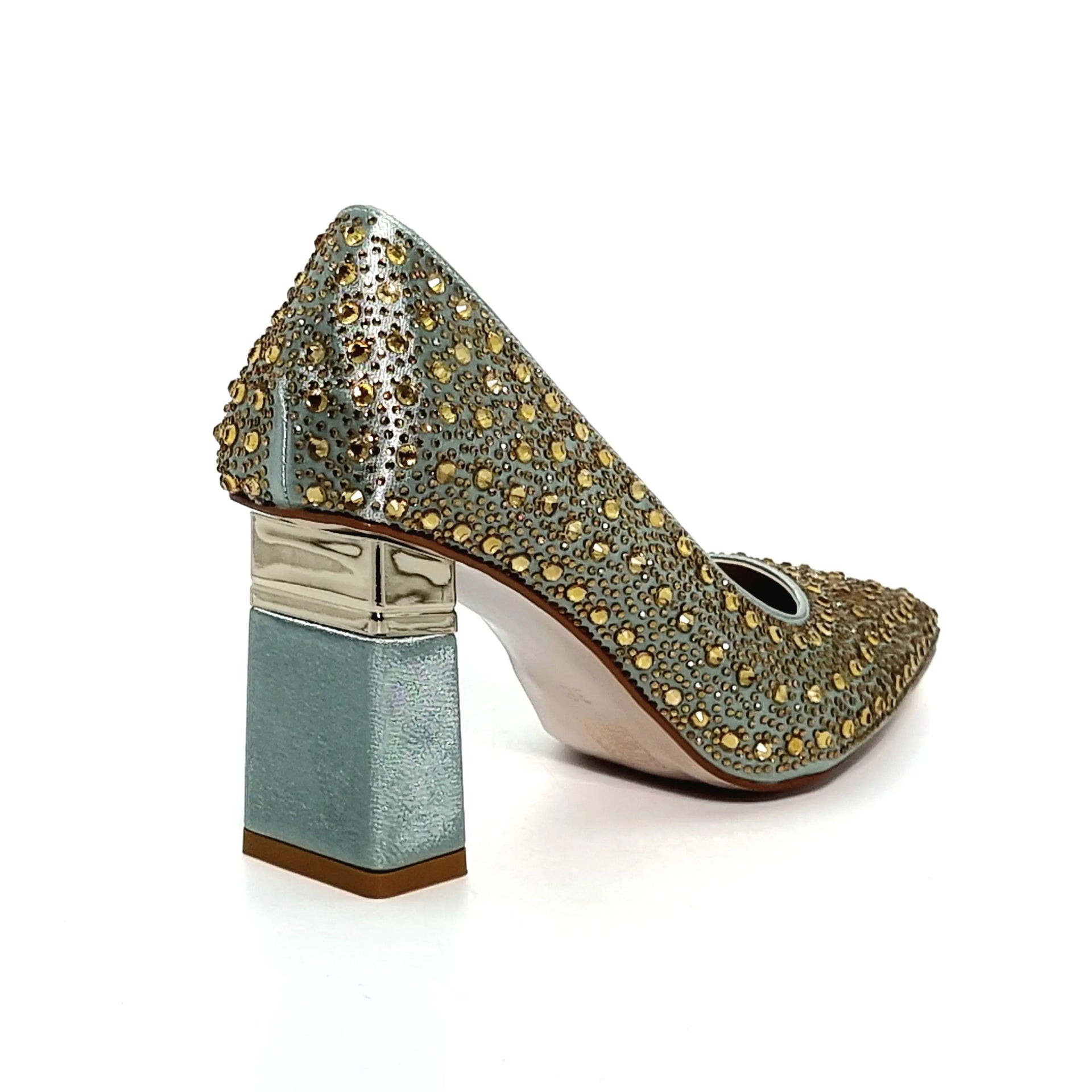 SANDRA STONES GREEN Heels | familyshoecentre