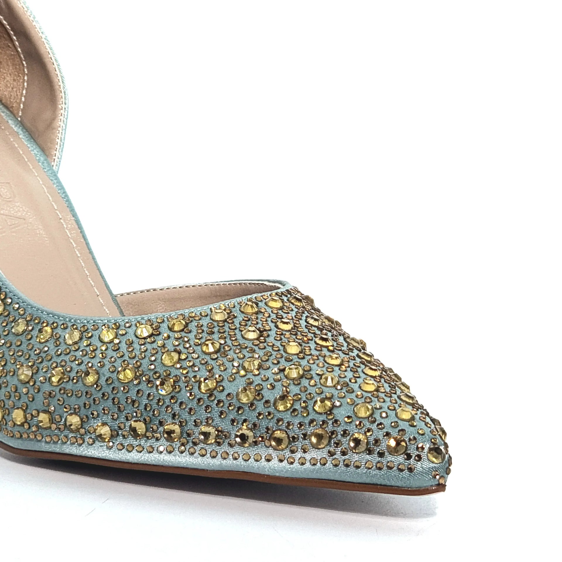 SANDRA STONES GREEN Heels | familyshoecentre
