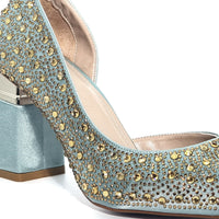 SANDRA STONES GREEN Heels | familyshoecentre