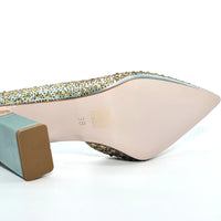 SANDRA STONES GREEN Heels | familyshoecentre