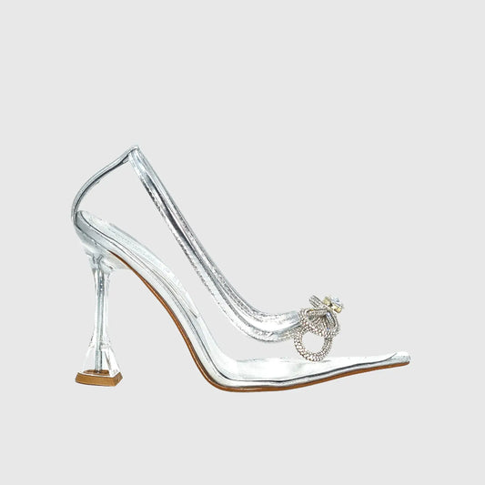 LL 285 SILVER Heels | familyshoecentre