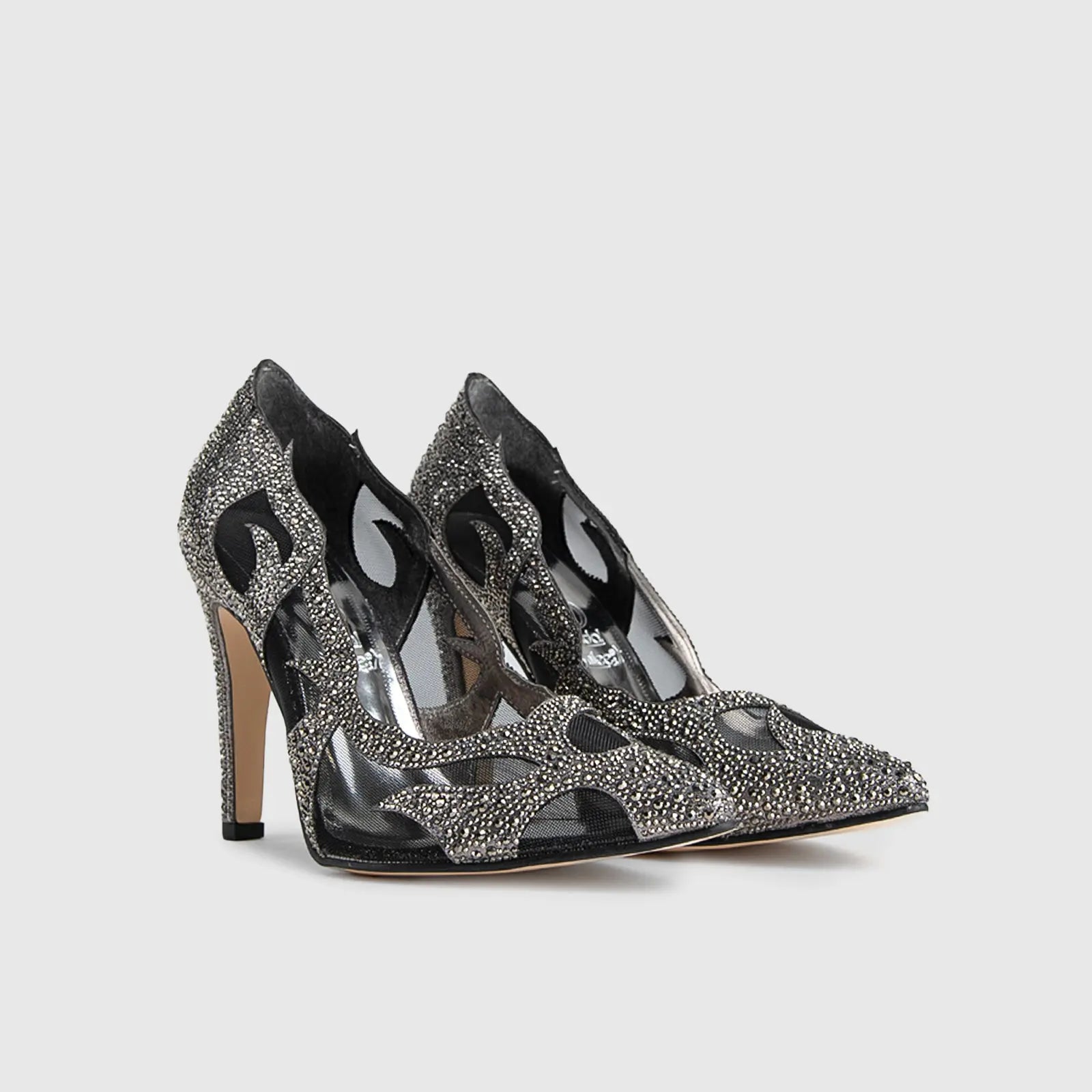 BRIDAL 5539 PEWTER Heels | familyshoecentre