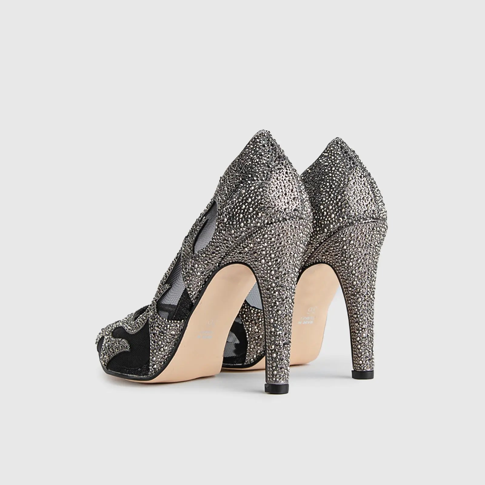 BRIDAL 5539 PEWTER Heels | familyshoecentre