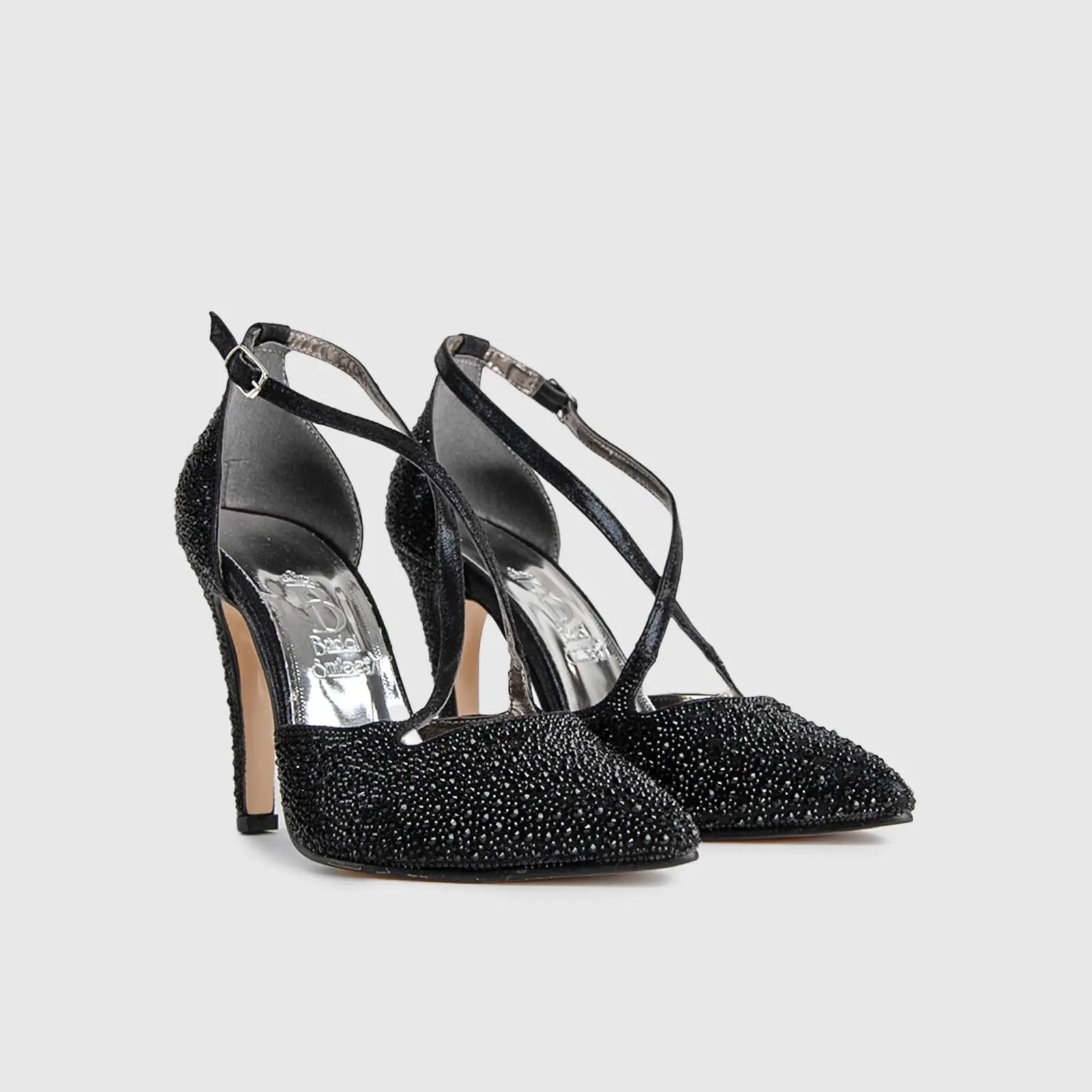 BRIDAL 5514 BLACK Heels | familyshoecentre