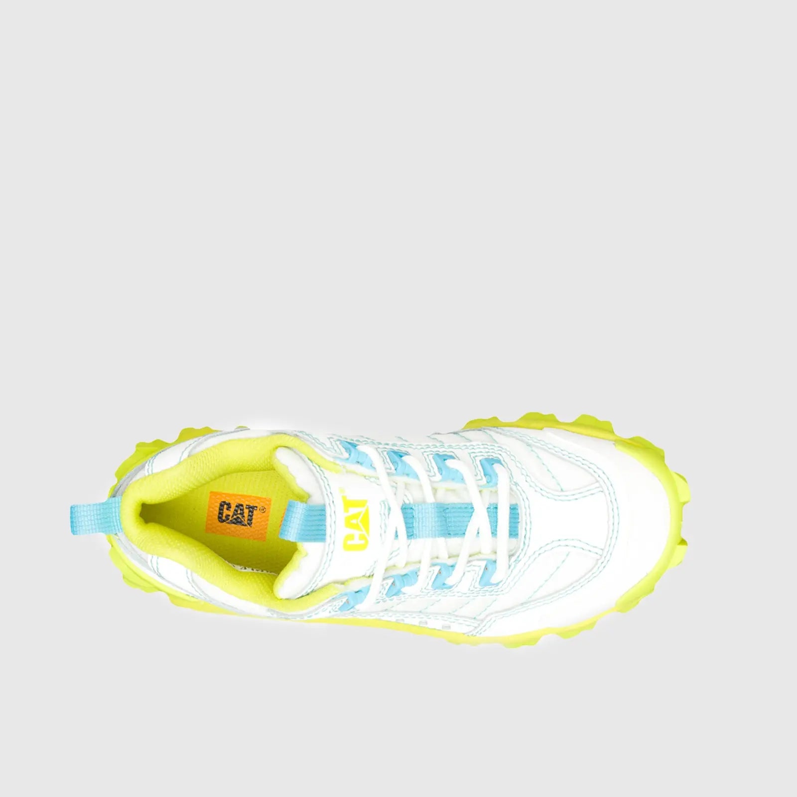 CAT INTRUDER SUPERCHARGED P111203 WHITE/PALE LIME YELLOW Sneakers | familyshoecentre