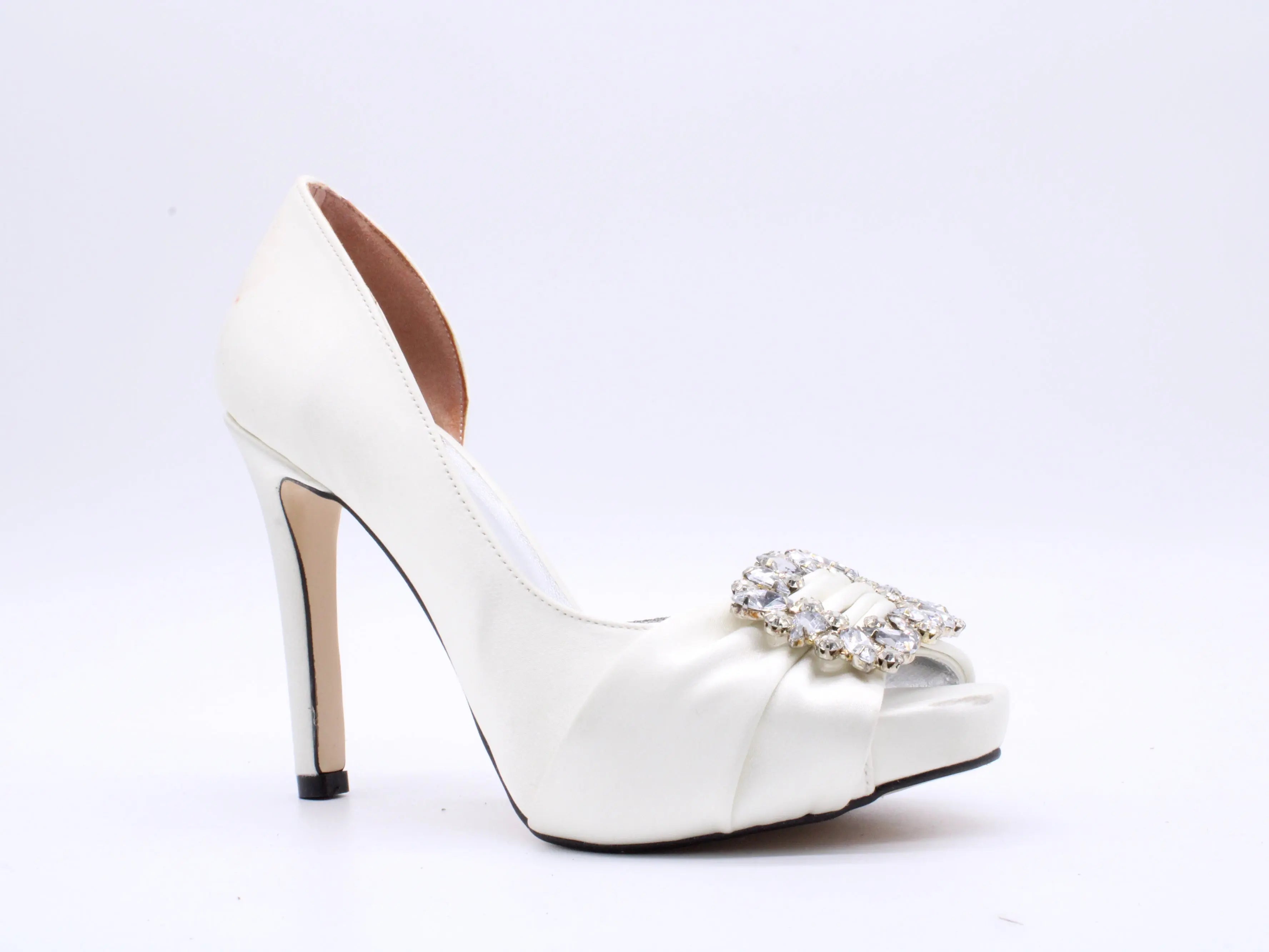L&L 5 WHITE Heels | familyshoecentre