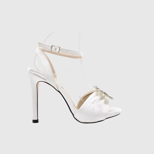 L&L 127 WHITE Heels | familyshoecentre