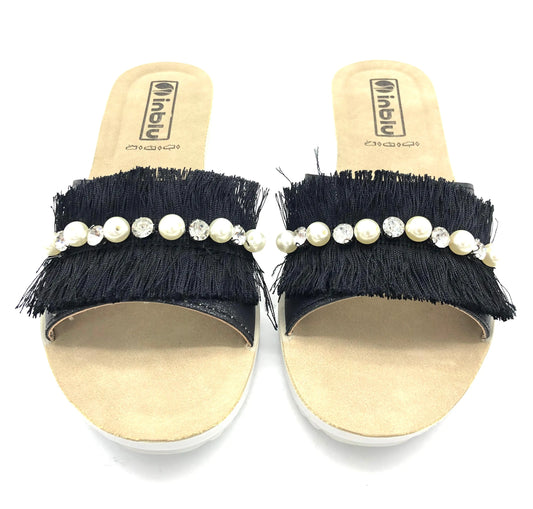 INBLU BM00035 BLACK Sandals | familyshoecentre