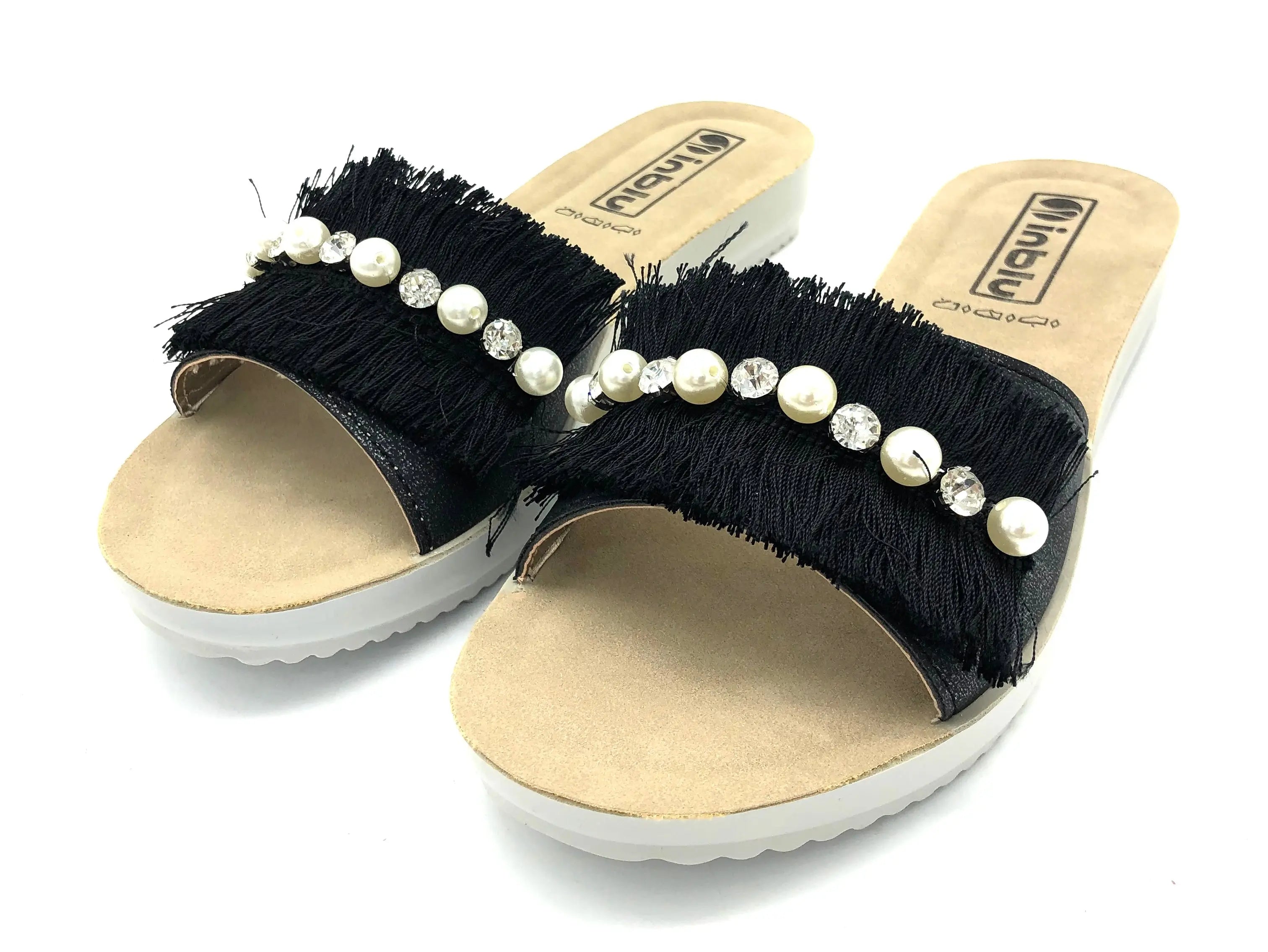 INBLU BM00035 BLACK Sandals | familyshoecentre