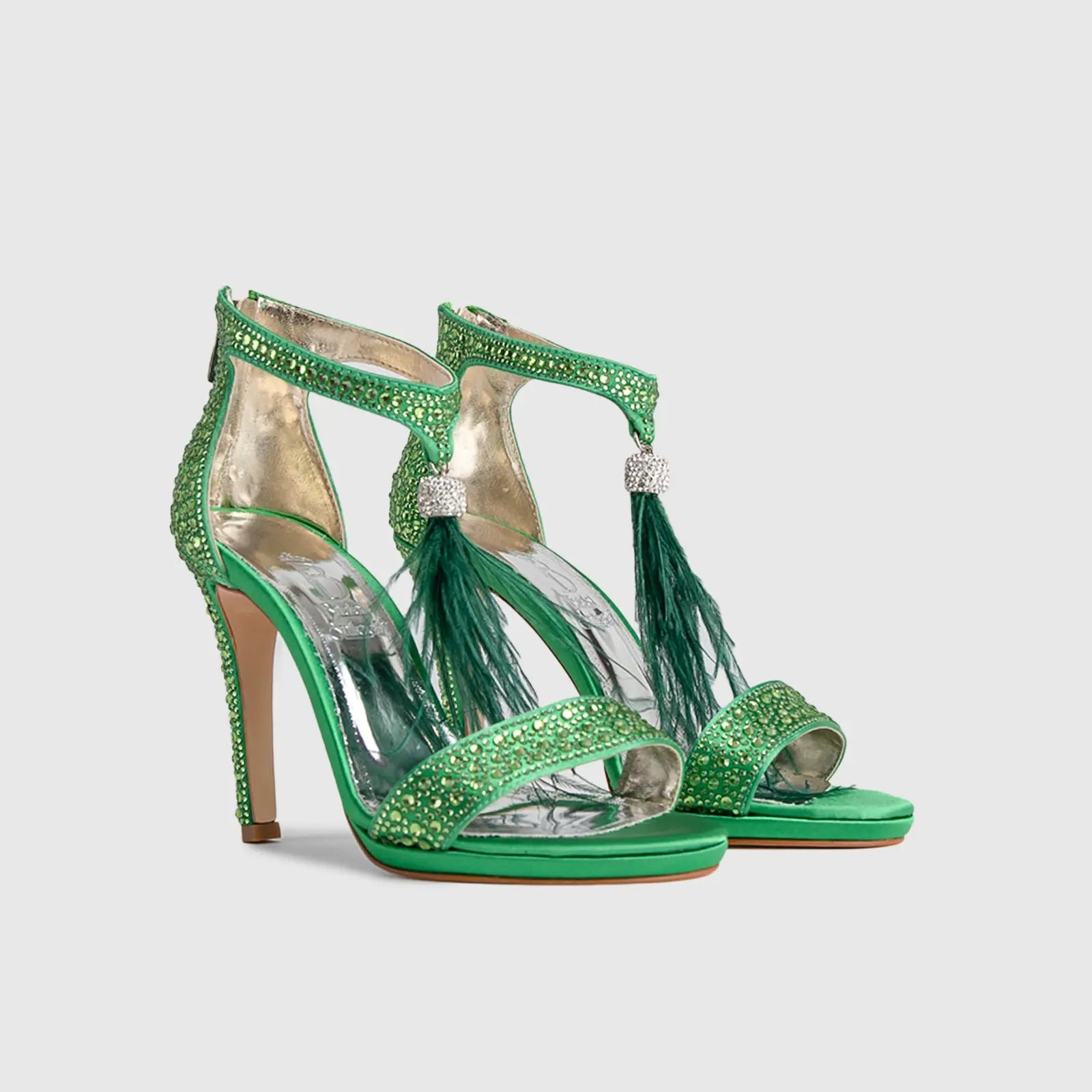BRIDAL 4962 GREEN Heels | familyshoecentre