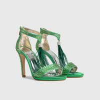 BRIDAL 4962 GREEN Heels | familyshoecentre