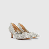 BRIDAL 5238 LOW HEEL PEARL Heels | familyshoecentre