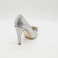 BRIDAL 5537 SILVER Heels | familyshoecentre