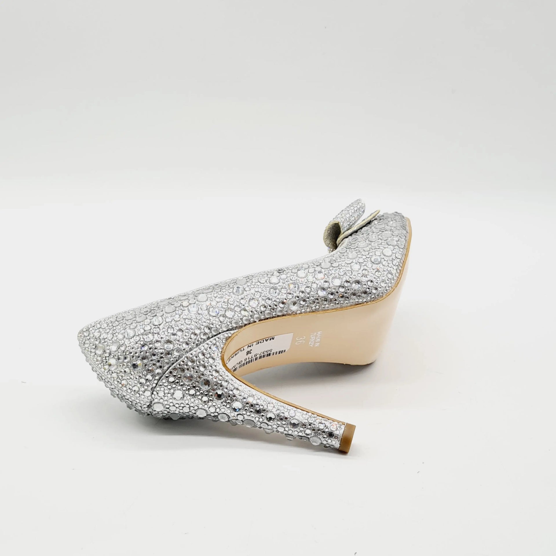 BRIDAL 5537 SILVER Heels | familyshoecentre