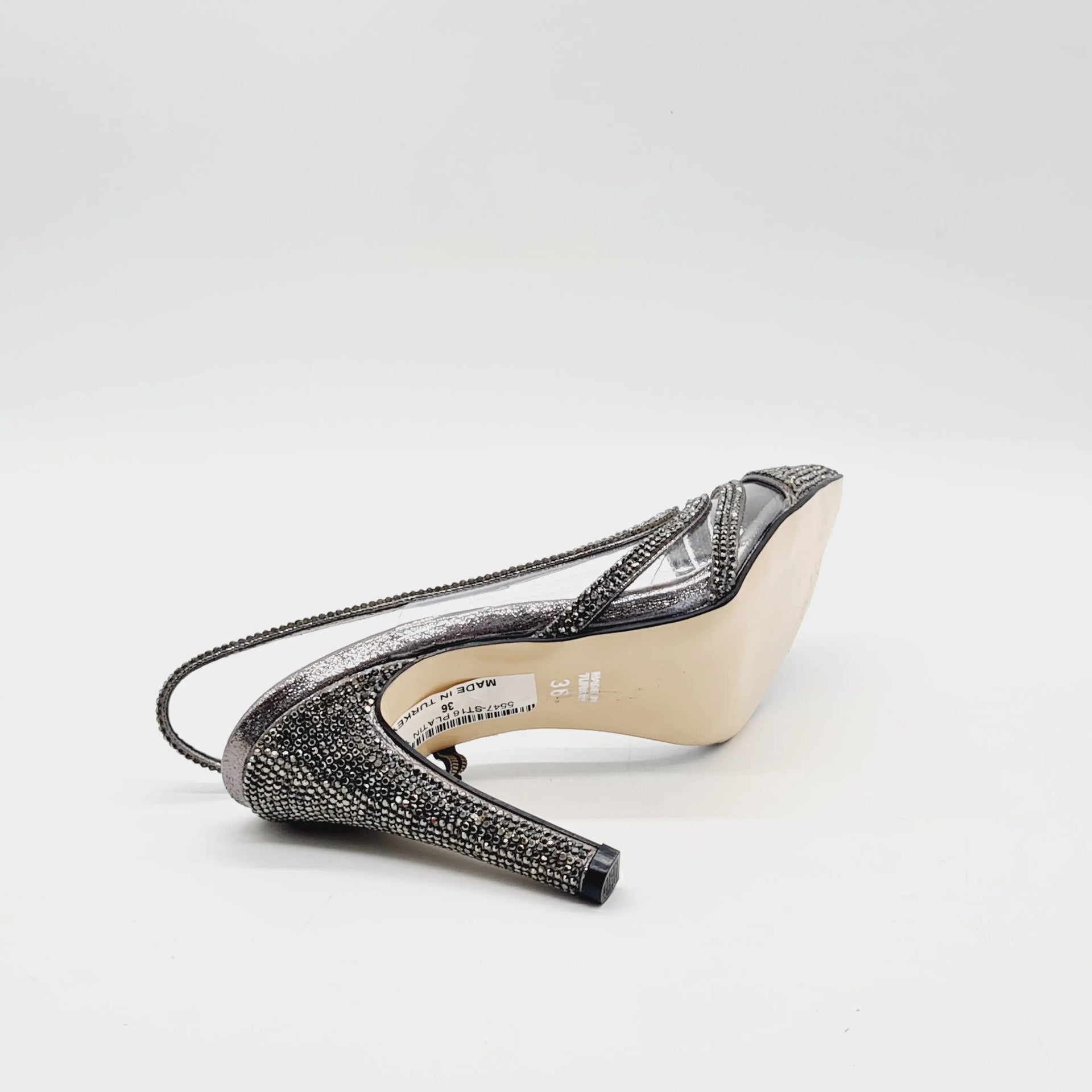 BRIDAL 5547 PEWTER Heels | familyshoecentre