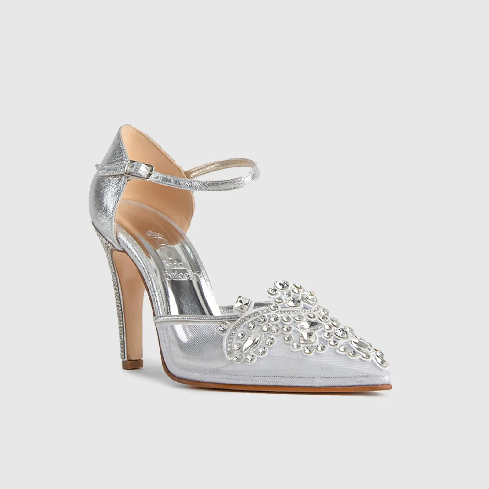 BRIDAL 5614 SILVER Heels | familyshoecentre