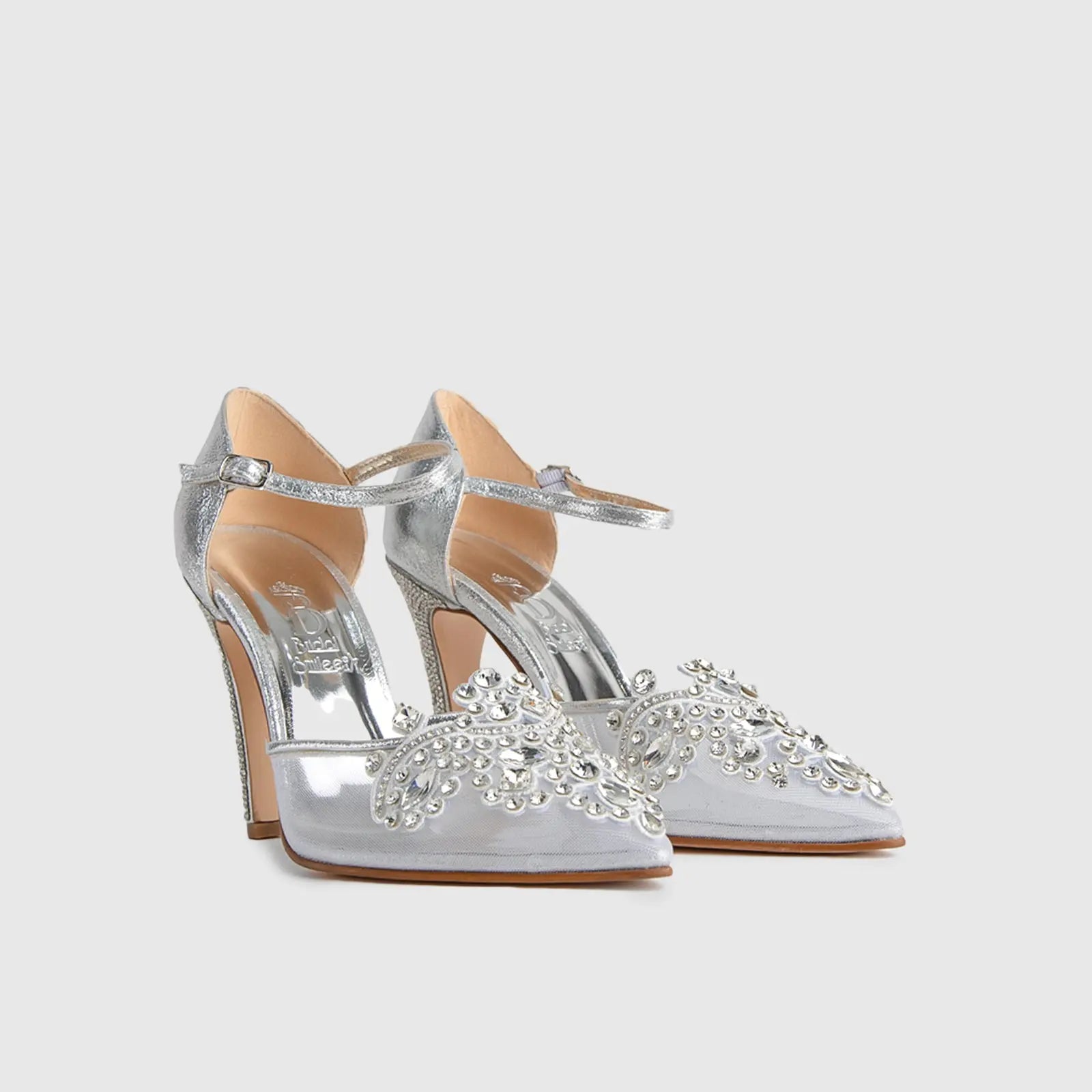 BRIDAL 5614 SILVER Heels | familyshoecentre