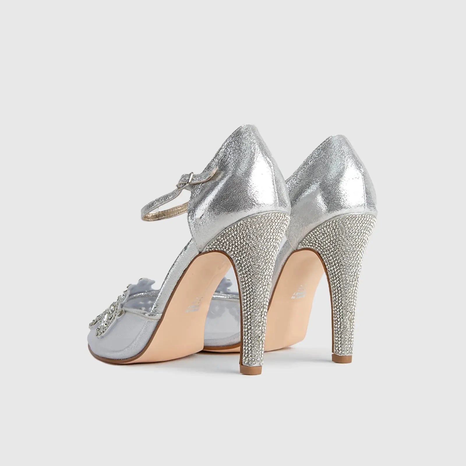 BRIDAL 5614 SILVER Heels | familyshoecentre