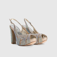 BRIDAL 6015 METALLIC Heels | familyshoecentre