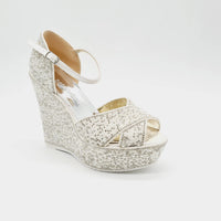 BRIDAL 6032 PEARL Wedges | familyshoecentre