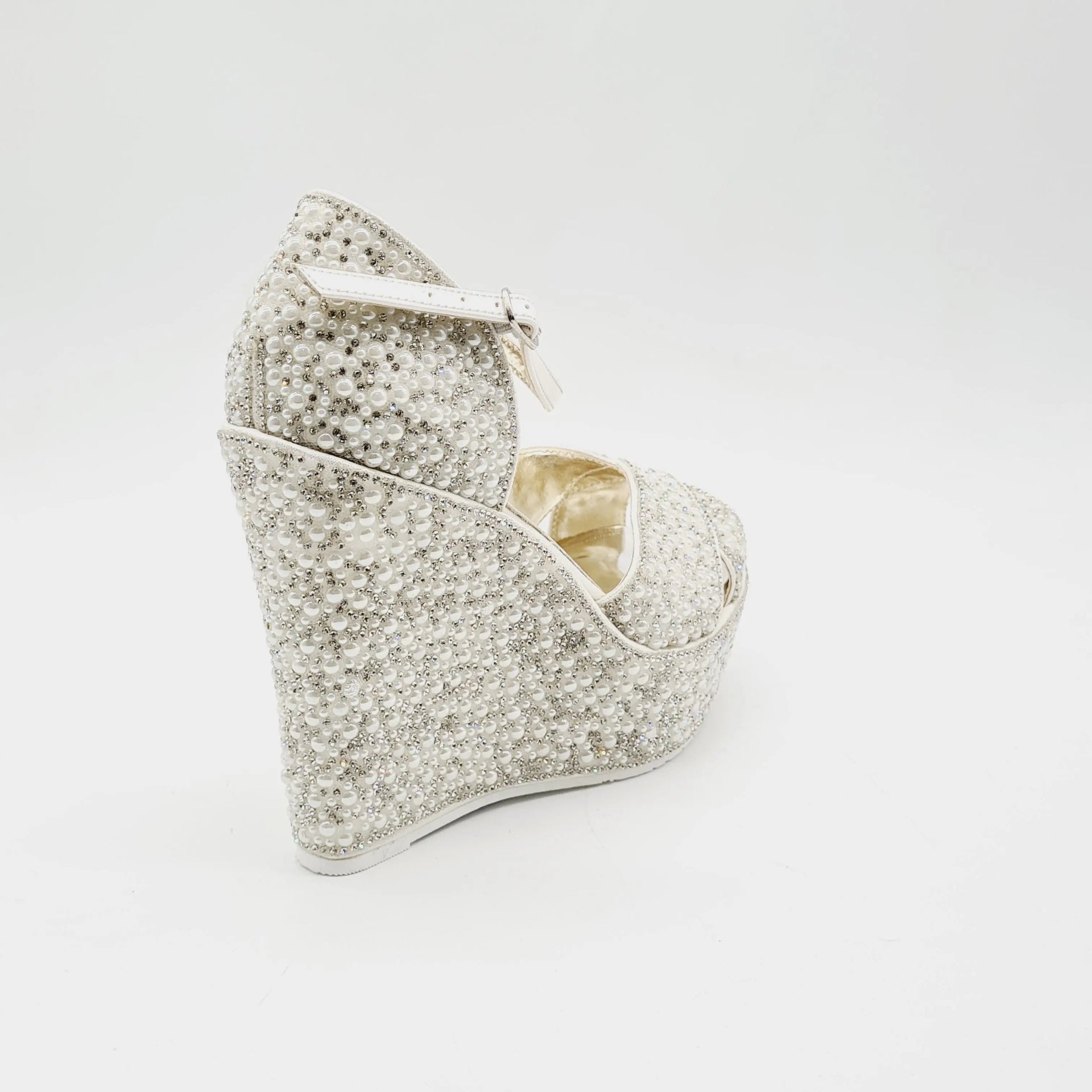 BRIDAL 6032 PEARL Wedges | familyshoecentre