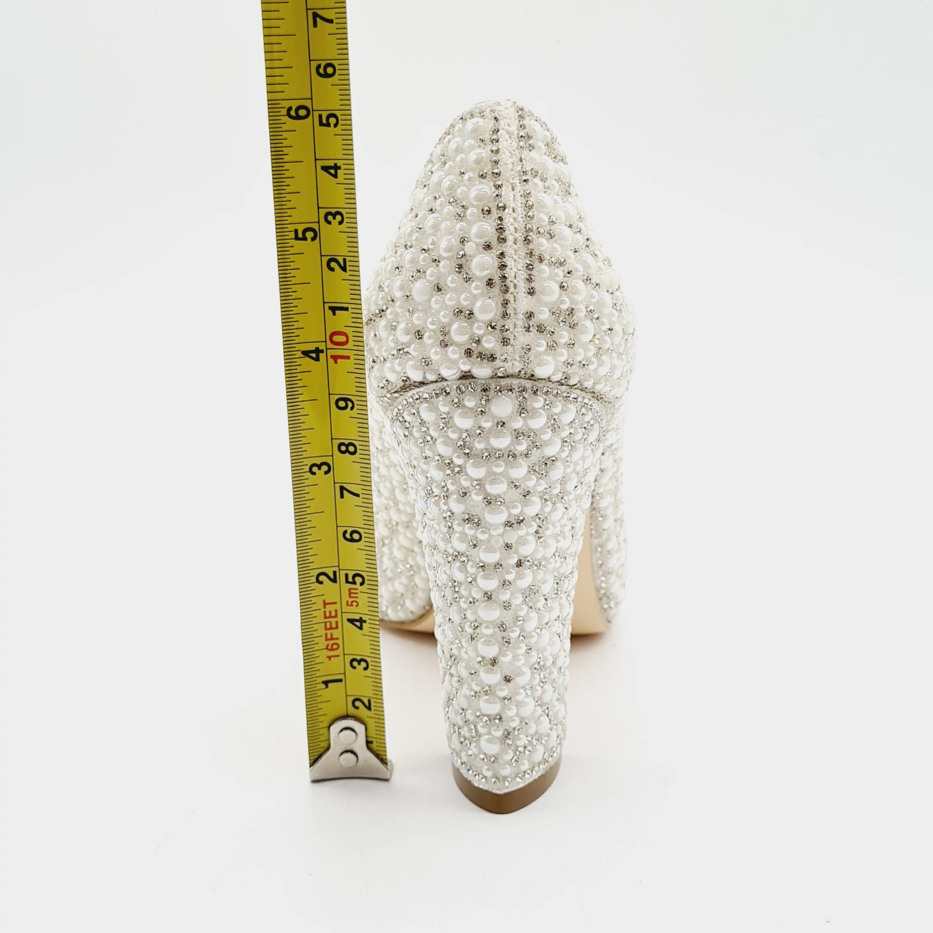 BRIDAL PEARL COURT SHOE 5238 Heels | familyshoecentre