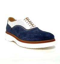 CALCE X1213 NAVY Oxfords | familyshoecentre