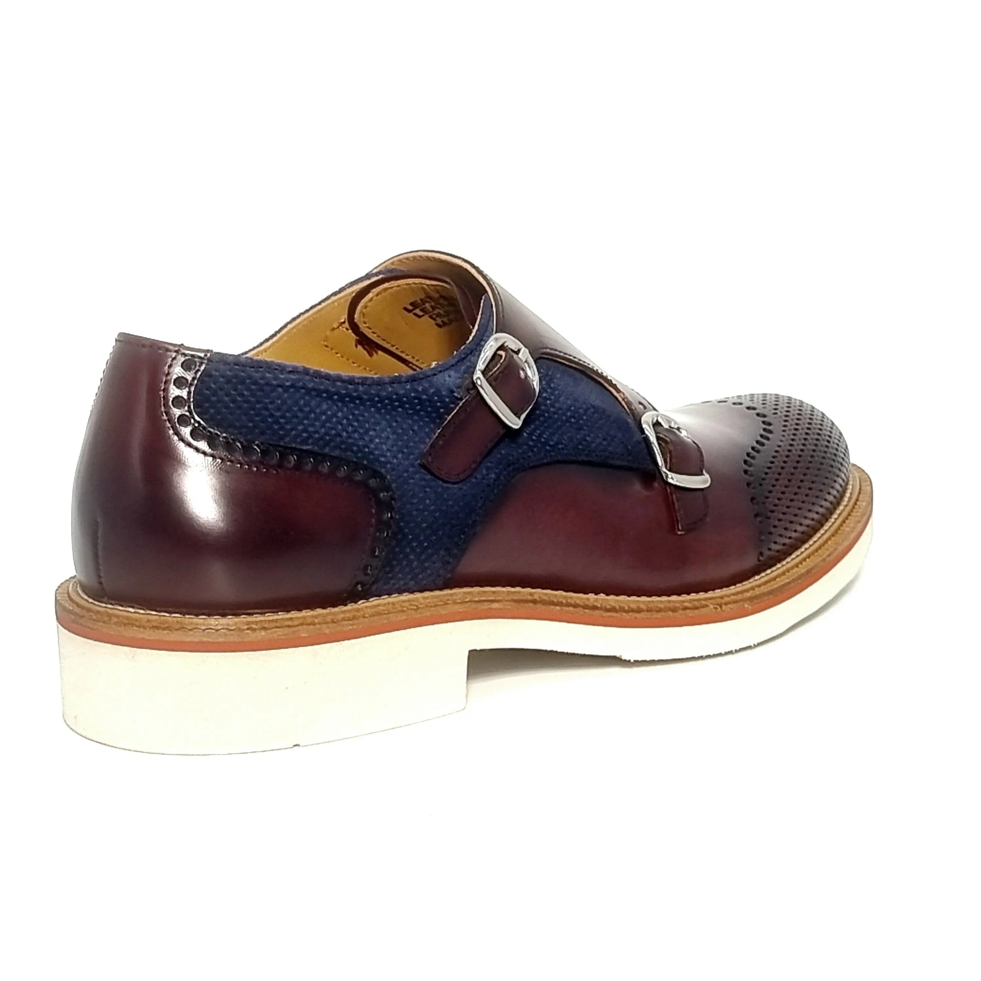 CALCE X1217 BURG/NAVY Oxfords | familyshoecentre