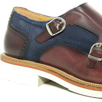 CALCE X1217 BURG/NAVY Oxfords | familyshoecentre