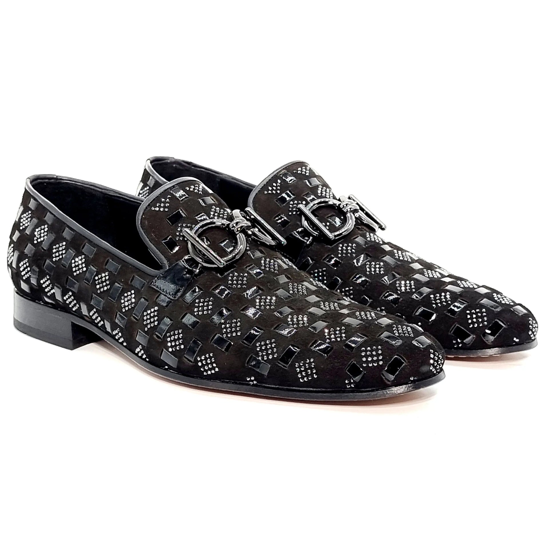 ELI 105 BLACK/SILVER Loafers | familyshoecentre