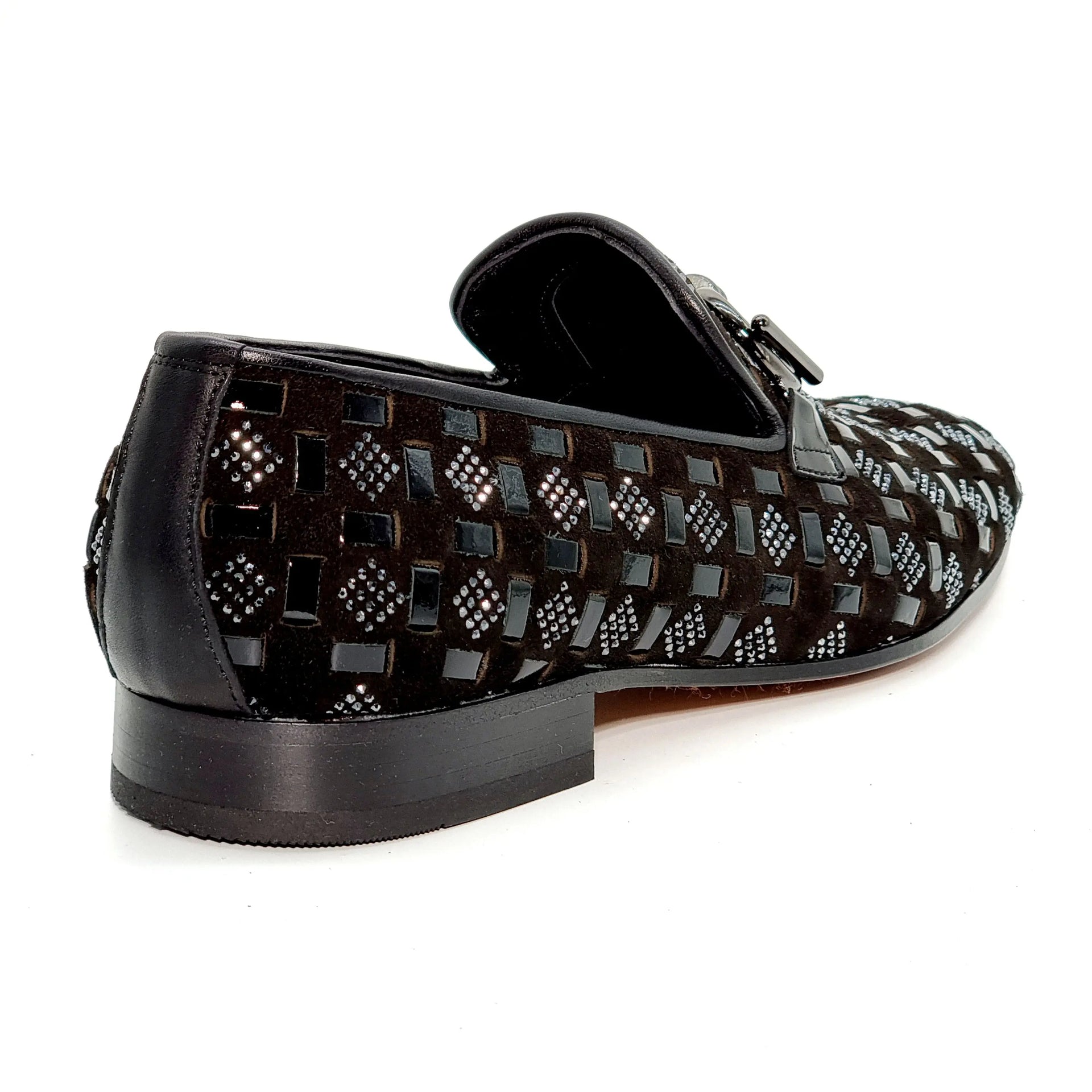 ELI 105 BLACK/SILVER Loafers | familyshoecentre