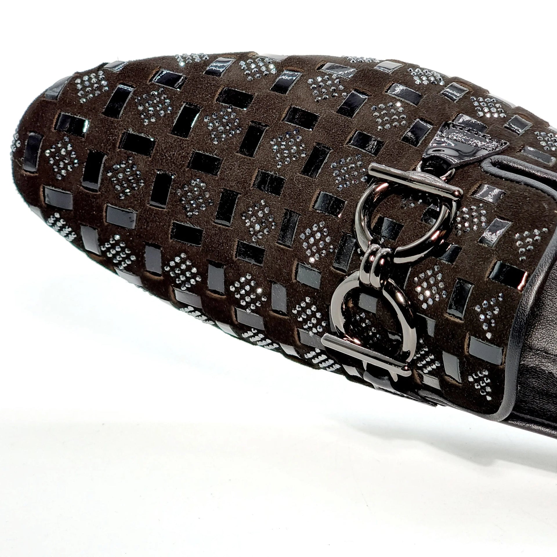 ELI 105 BLACK/SILVER Loafers | familyshoecentre
