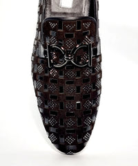 ELI 105 BLACK/SILVER Loafers | familyshoecentre