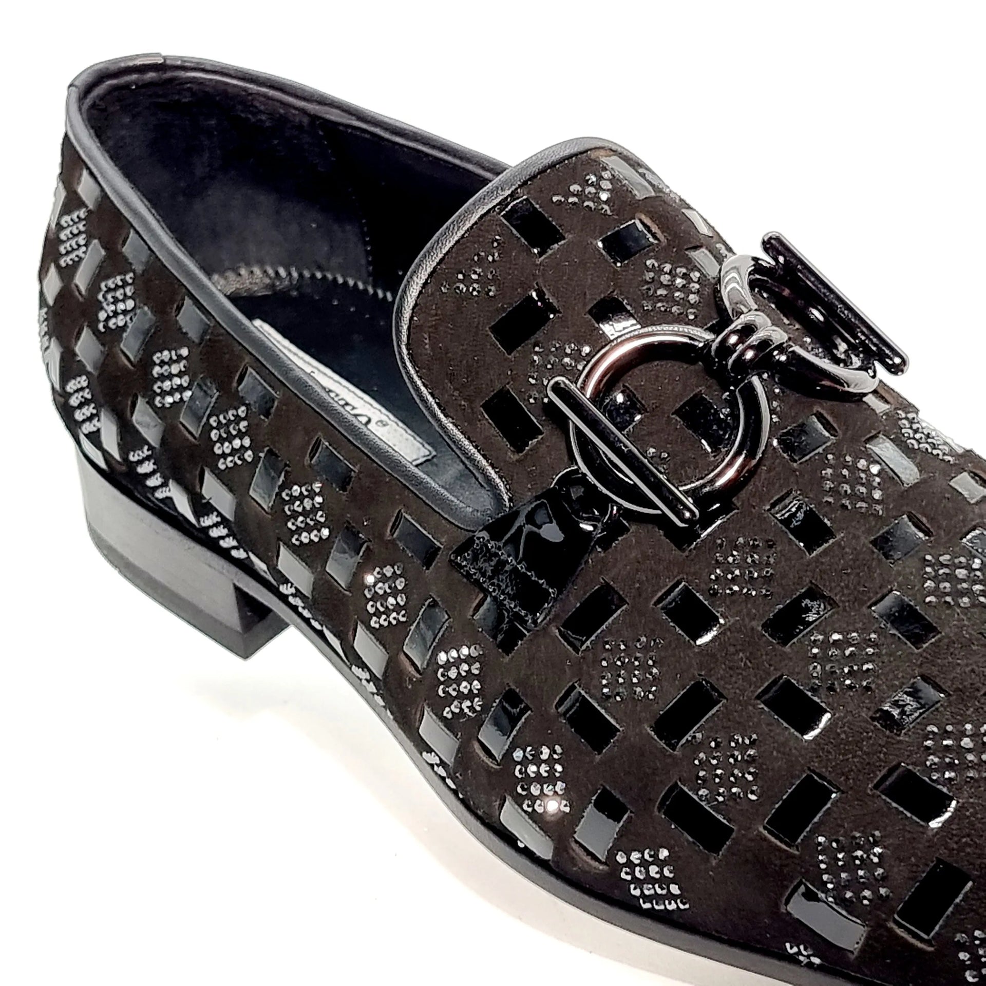 ELI 105 BLACK/SILVER Loafers | familyshoecentre