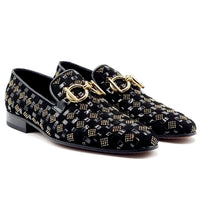 ELI 106 BLACK/GOLD Loafers | familyshoecentre