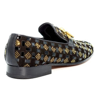 ELI 106 BLACK/GOLD Loafers | familyshoecentre
