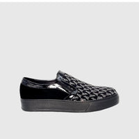 ELI 109 BLACK VELVET WITH STONES SNEAKER Sneakers | familyshoecentre