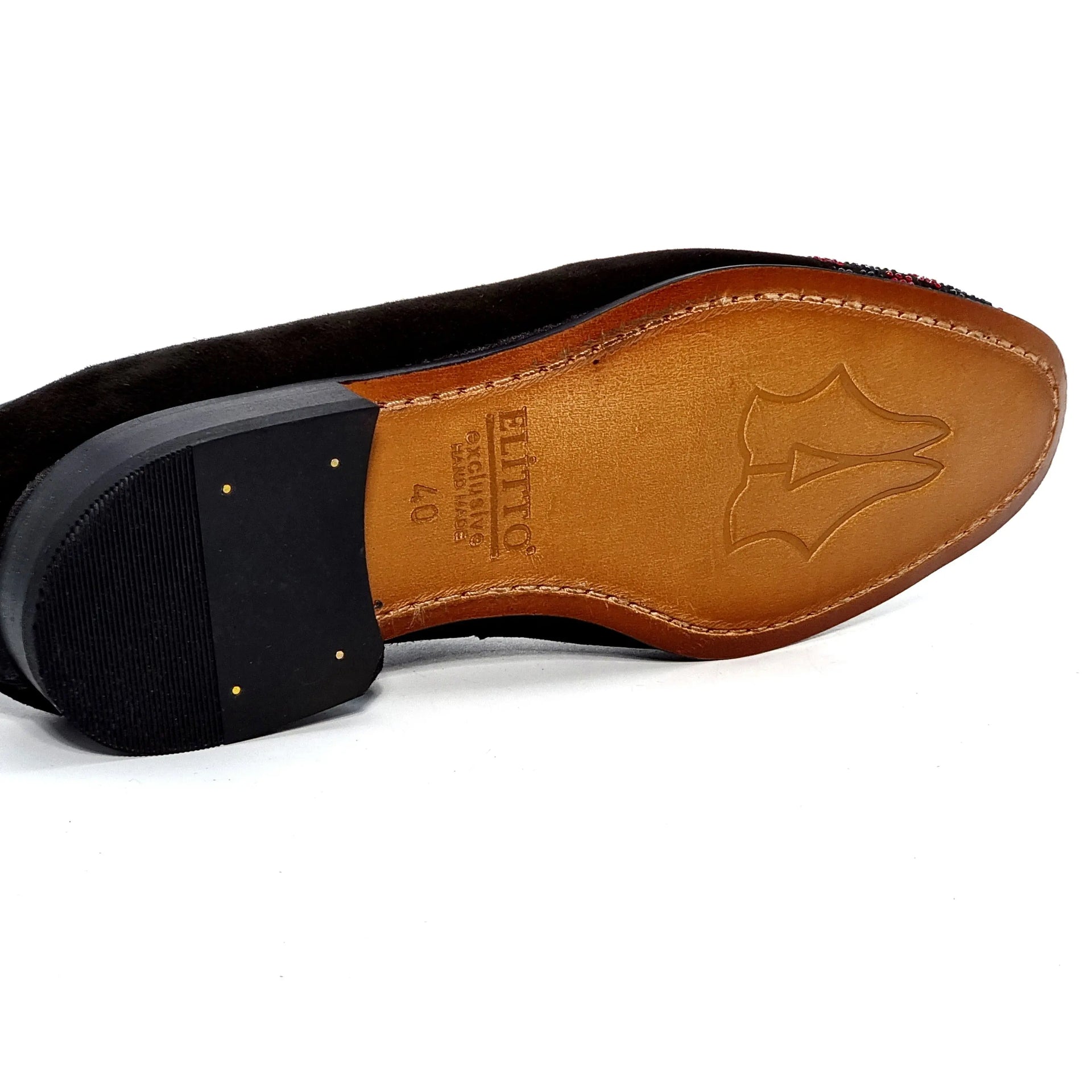 ELI 11623 BLACK VELVET Loafers | familyshoecentre