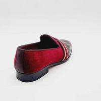 ELI040 BURGANDY Loafers | familyshoecentre