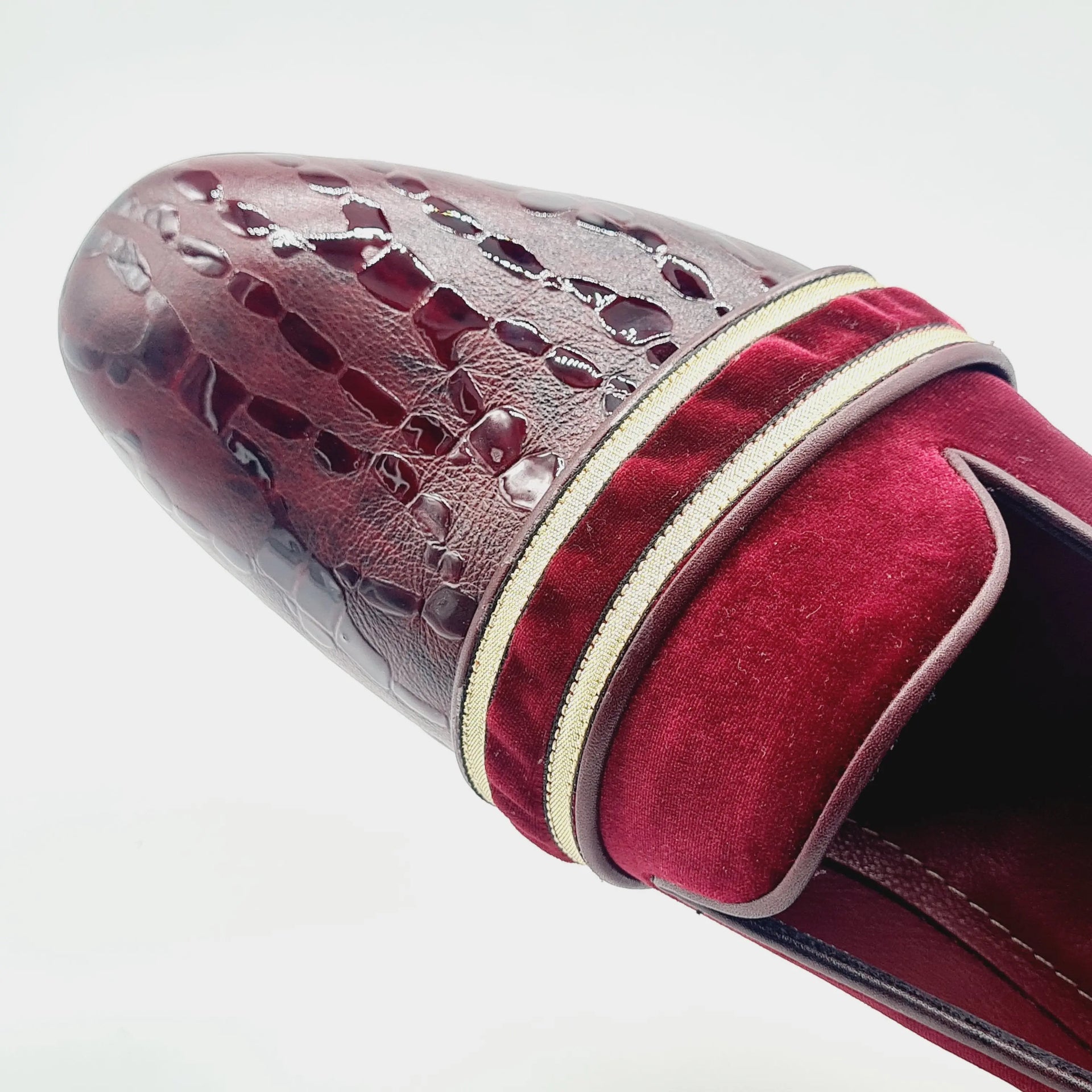 ELI040 BURGANDY Loafers | familyshoecentre