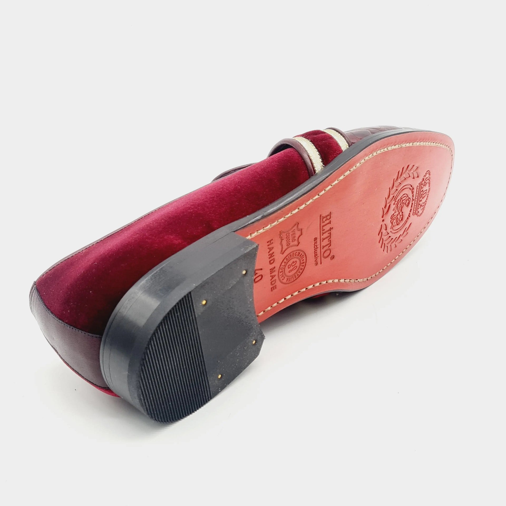 ELI040 BURGANDY Loafers | familyshoecentre