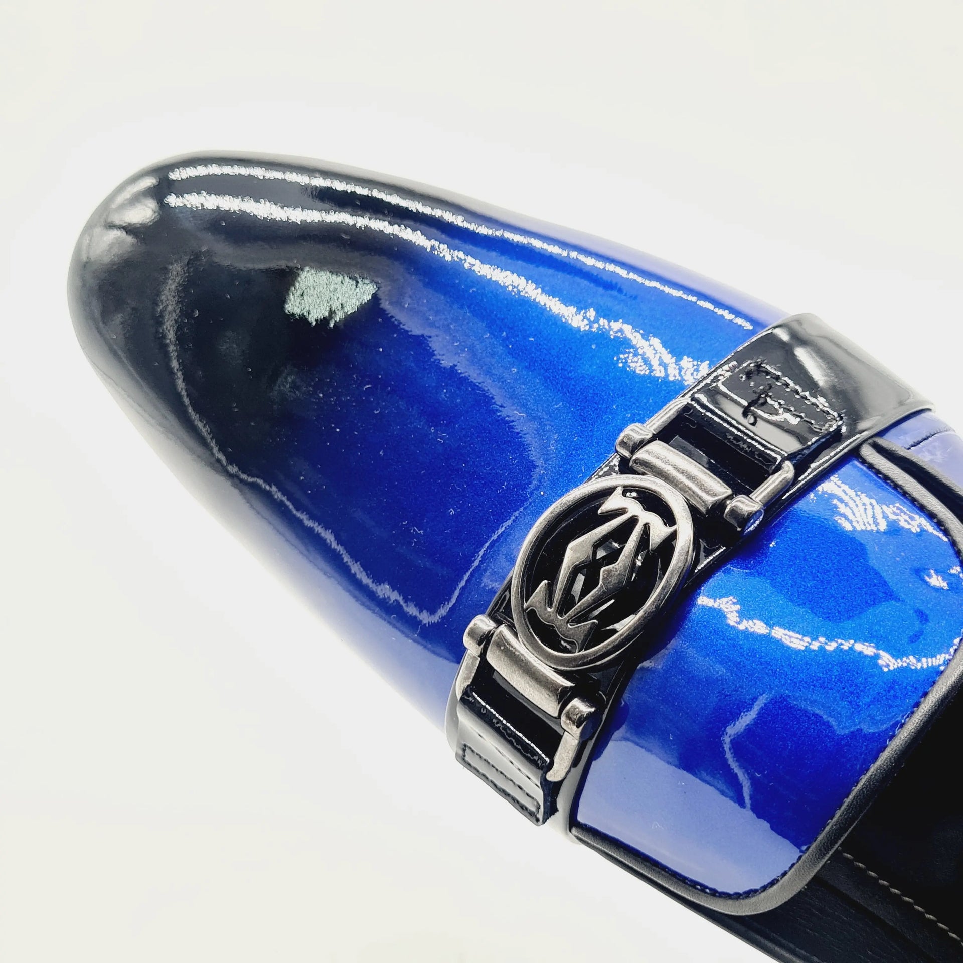 ELI047 TURQ/BLACK Loafers | familyshoecentre