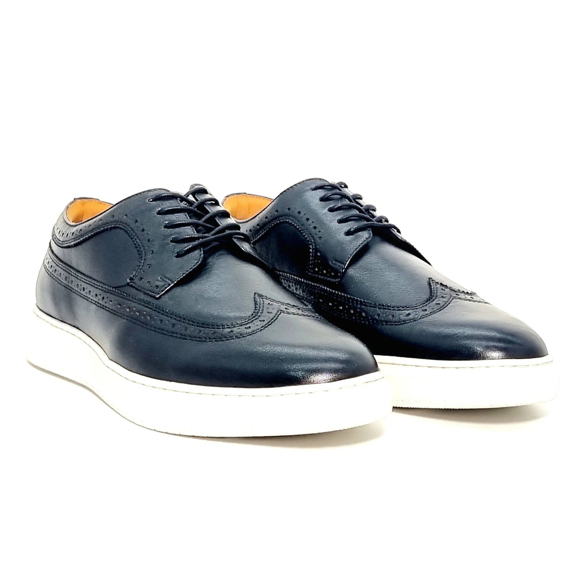 FLORSHEIM PREMIER WING BLACK/WHITE SOLE Sneakers | familyshoecentre