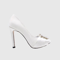 L&L 5 WHITE Heels | familyshoecentre