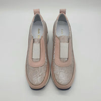 LW 909 PINK LADIES LEATHER SNEAKER Sneakers | familyshoecentre
