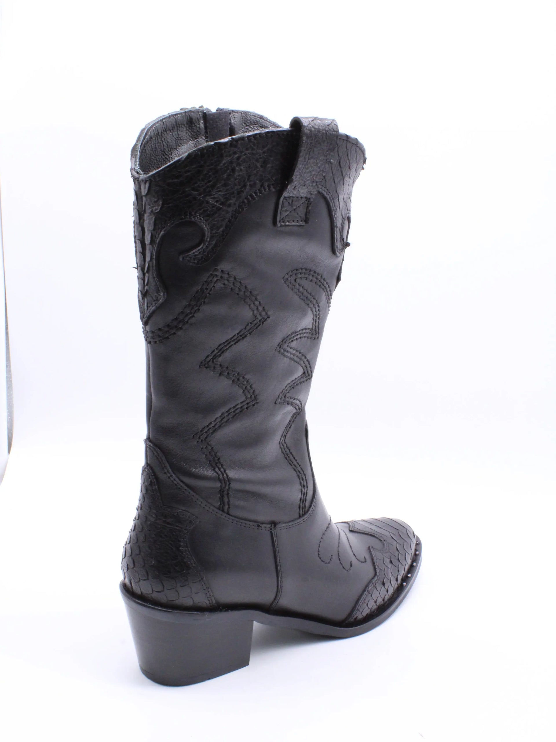 MAR030 BLACK-SNAKE Boots | familyshoecentre