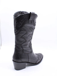 MAR030 BLACK-SNAKE Boots | familyshoecentre