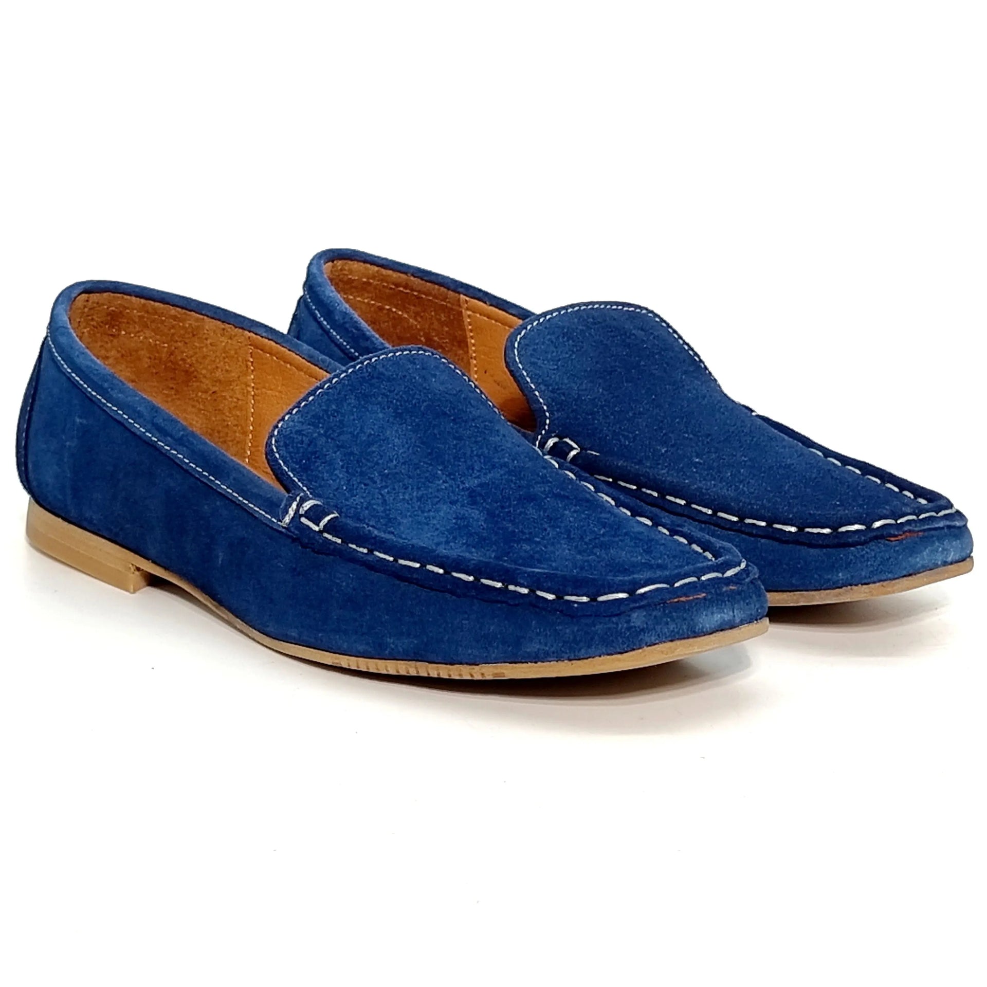MARCHA 1703 BLUE Loafers | familyshoecentre