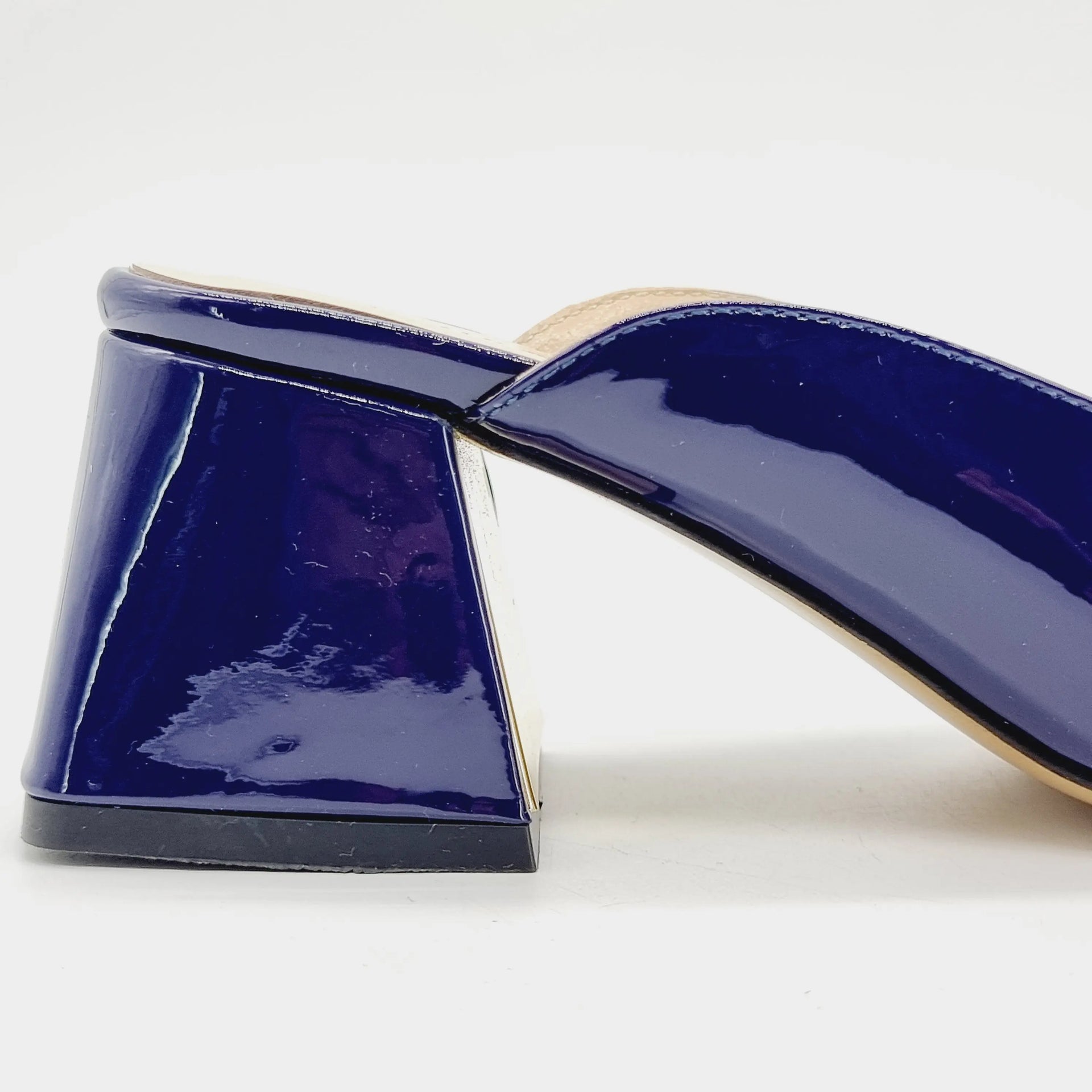 MV 28302 PURPLE PATENT Heels | familyshoecentre