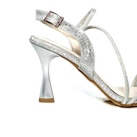 PM K545 SILVER Heels | familyshoecentre